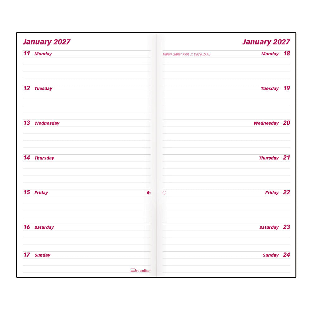 Essential Two-Week Planner, 2027, Black C5626.81Z-27 Brownline