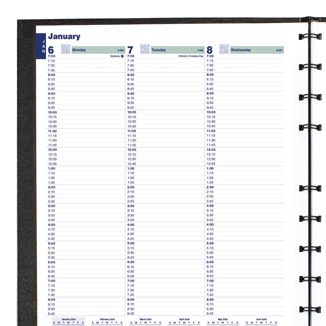 CoilPro™ Plan & Link™ Weekly Planner 2025, English, Black (C5950C.81-25)