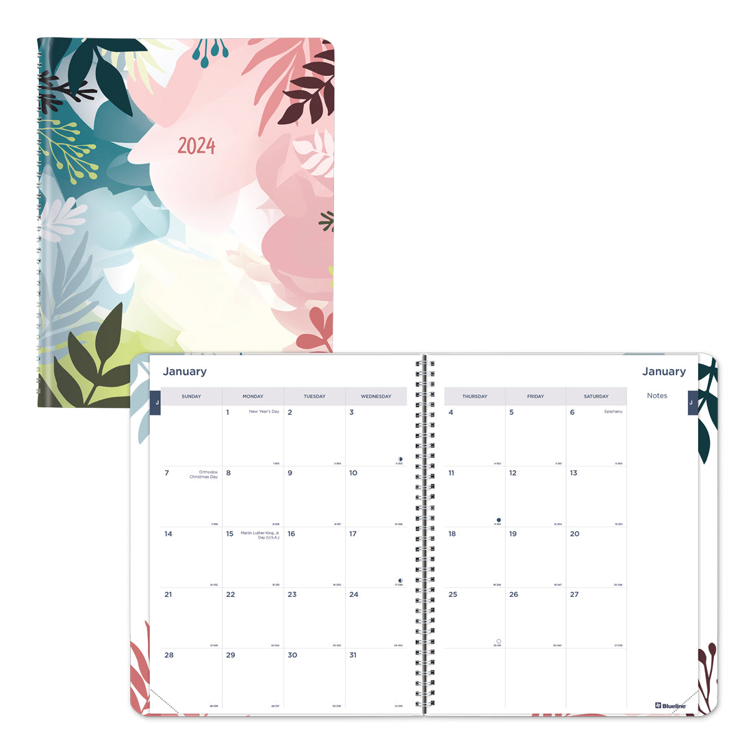 Watercolor Monthly Planner 2024