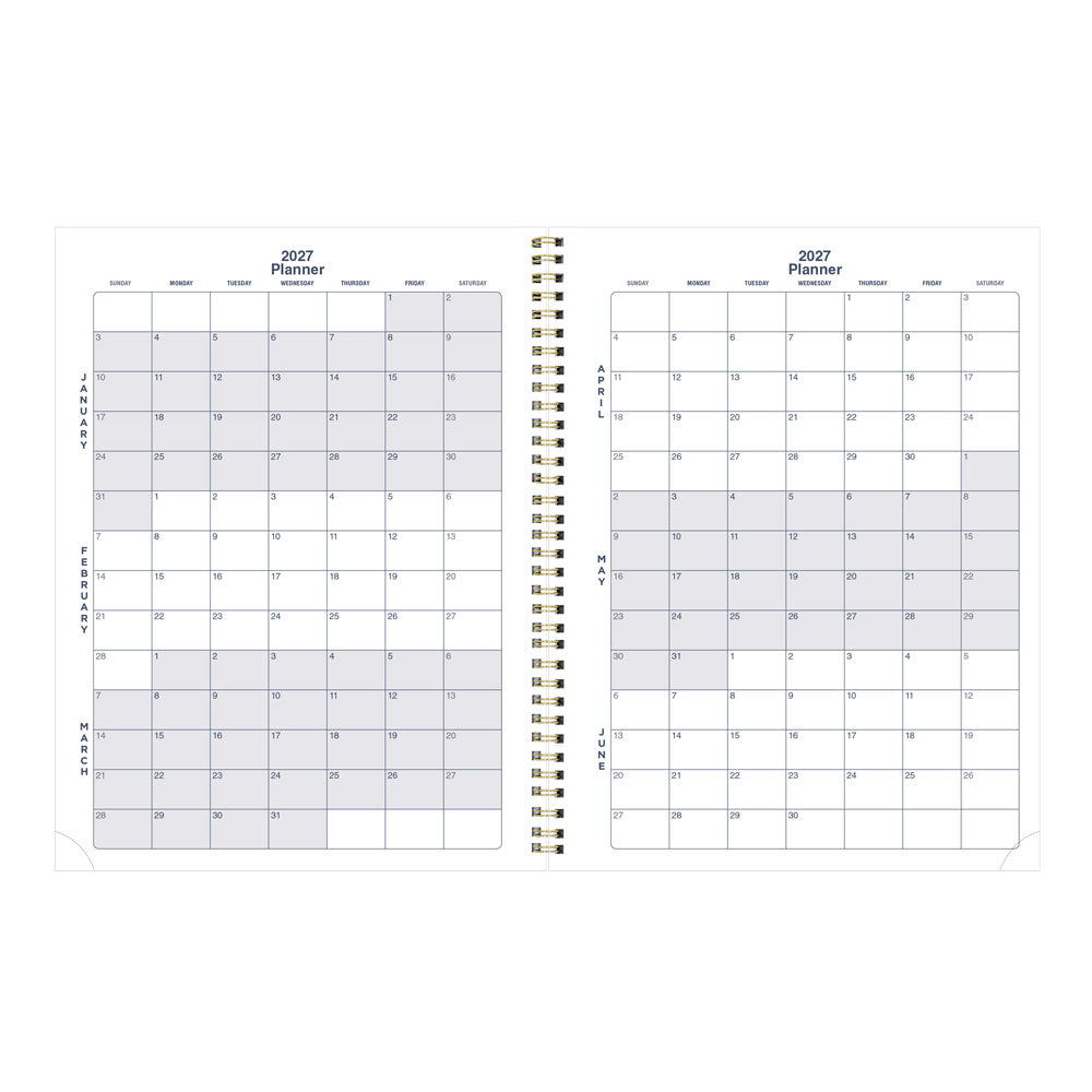 Minimalist Monthly Planner, 2027, 14 Months, Assorted Designs C701PT.ASX-27 Blueline