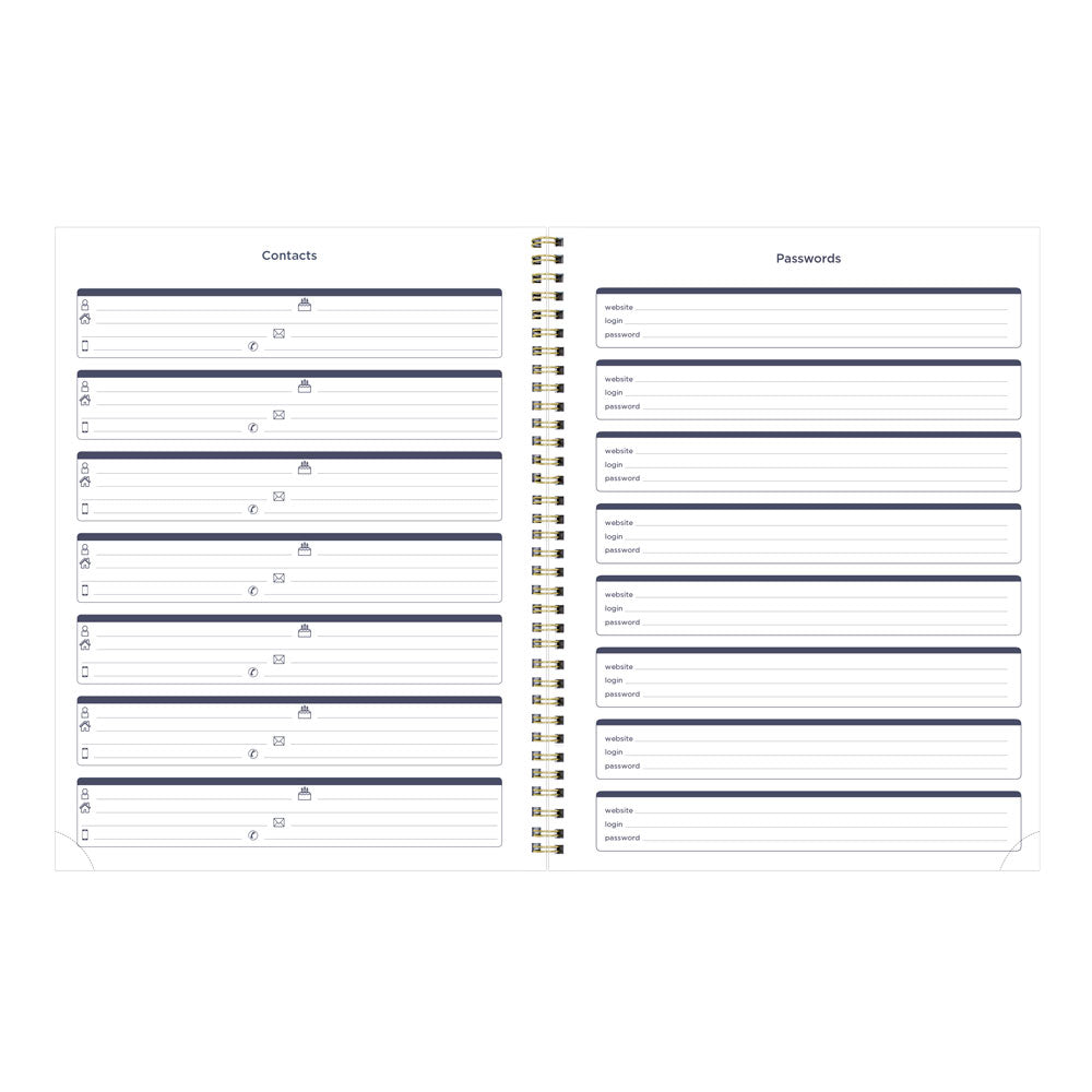 Minimalist Monthly Planner, 2027, 14 Months, Assorted Designs C701PT.ASX-27 Blueline