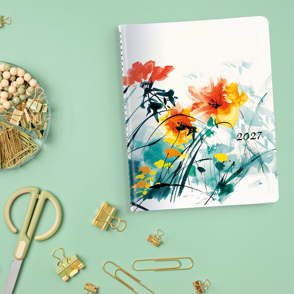 Dramatic Floral Weekly/Monthly Planner, 2027 - English C958G.01-27 Blueline
