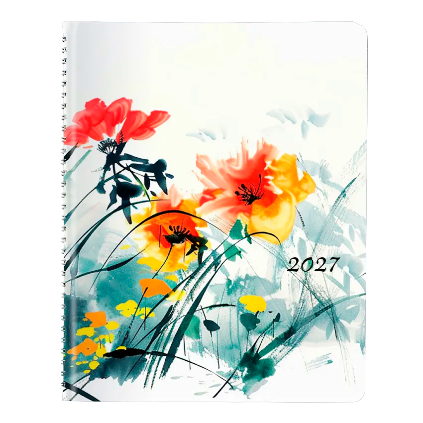 Dramatic Floral Weekly/Monthly Planner, 2027 - English C958G.01-27 Blueline