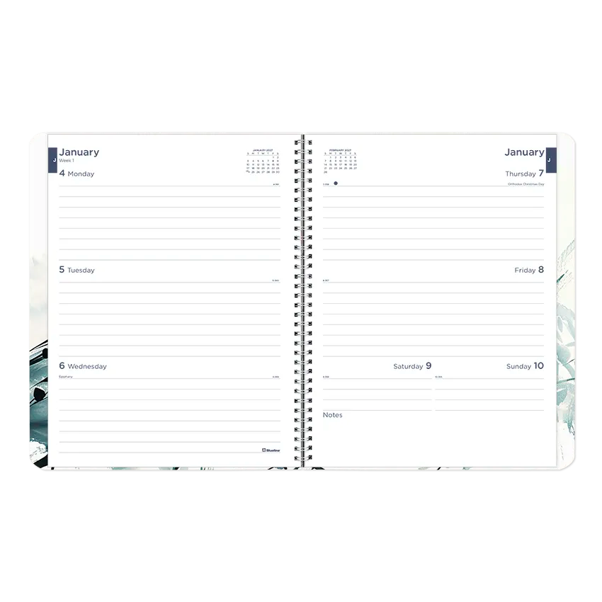 Dramatic Floral Weekly/Monthly Planner, 2027 - English C958G.01-27 Blueline
