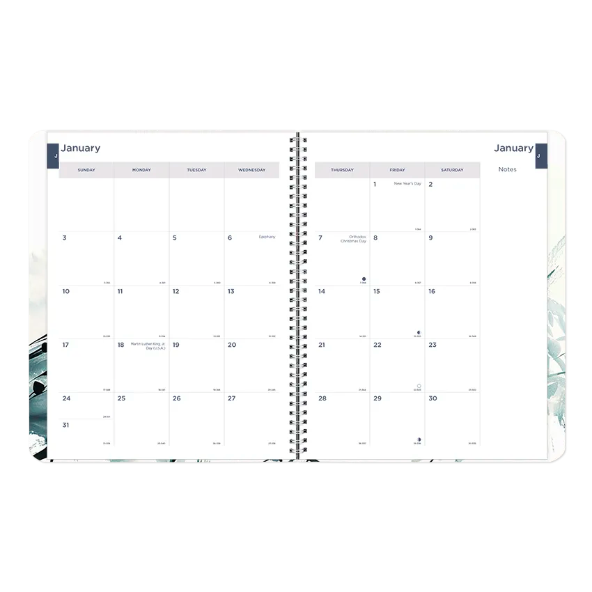 Dramatic Floral Weekly/Monthly Planner, 2027 - English C958G.01-27 Blueline