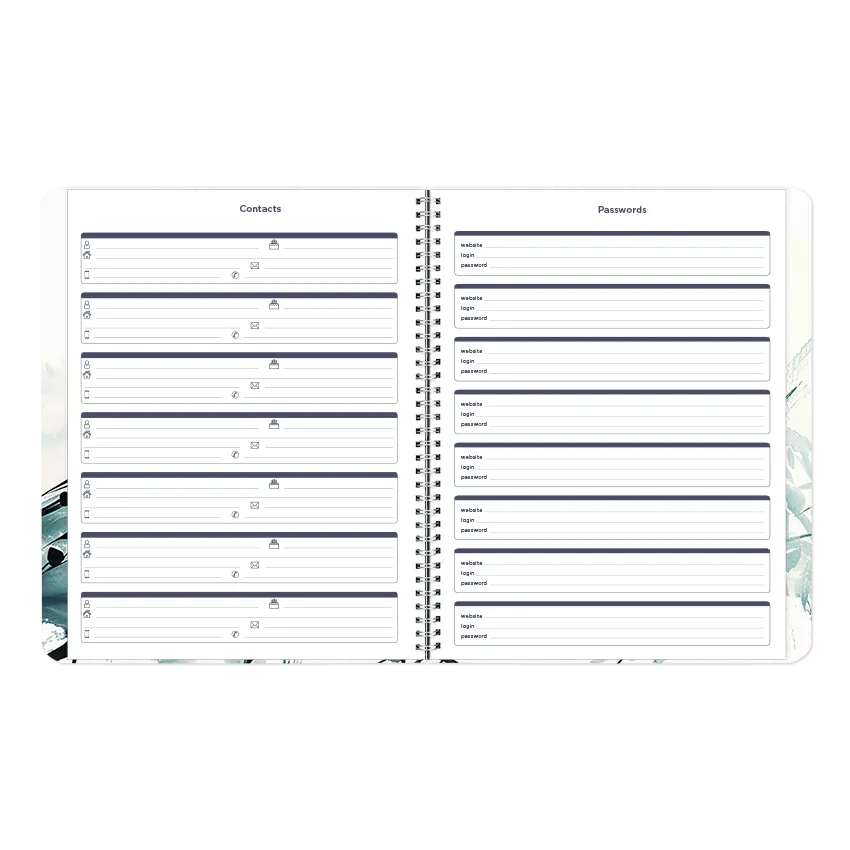 Dramatic Floral Weekly/Monthly Planner, 2027 - English C958G.01-27 Blueline