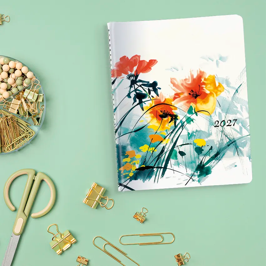 Dramatic Floral Weekly/Monthly Planner, 2027 - English C958G.01-27 Blueline