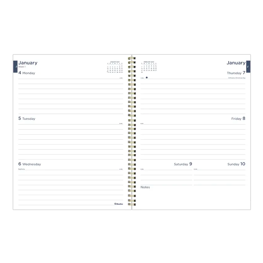 Blueline Minimalist Weekly/Monthly Planner, 2027, Assorted Designs C958PT.ASX-27