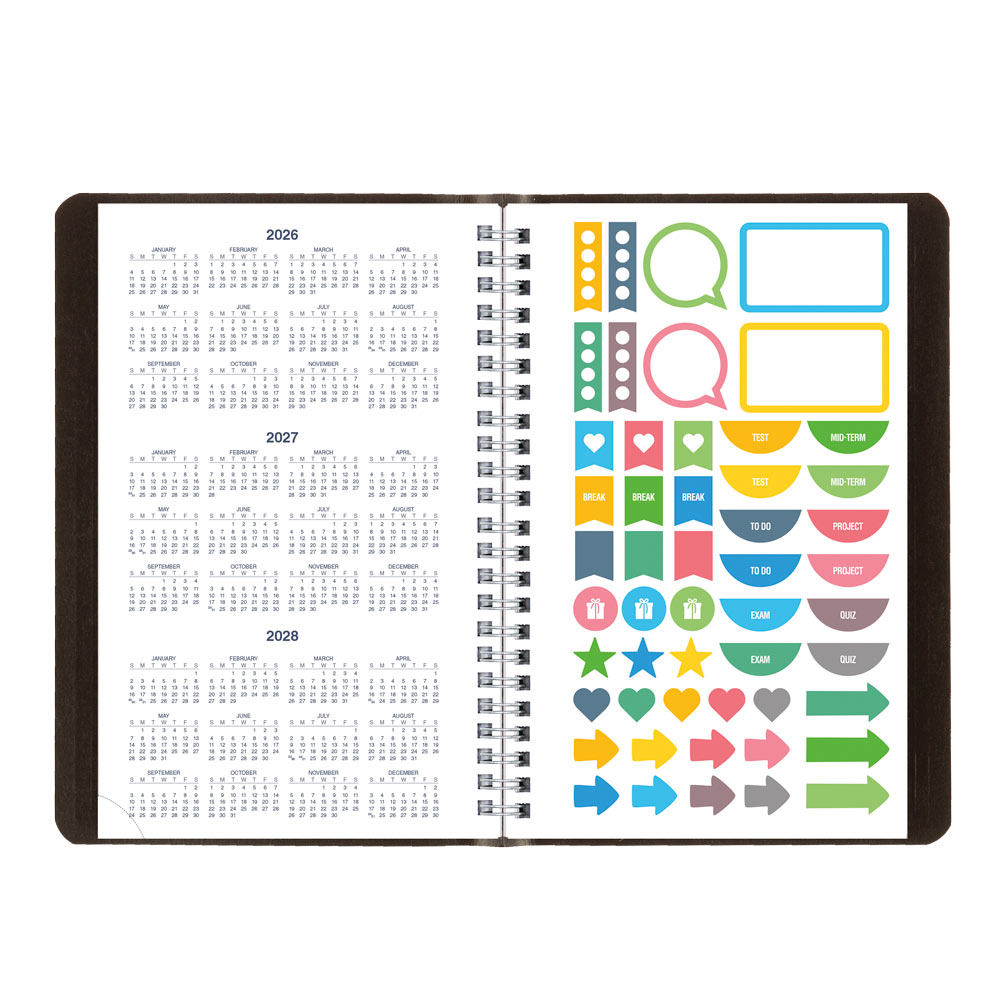 Academic Weekly Planner, Classic Black, 2026-2027 - English CA101.BLK-27