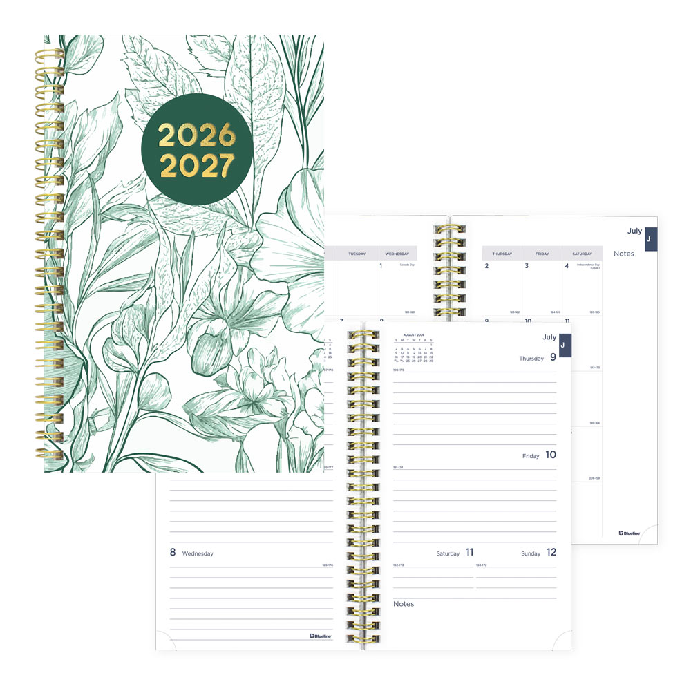 Academic Weekly Planner, Floral, 2026 - 2027 CA114PM.02-27 #color_floral-green