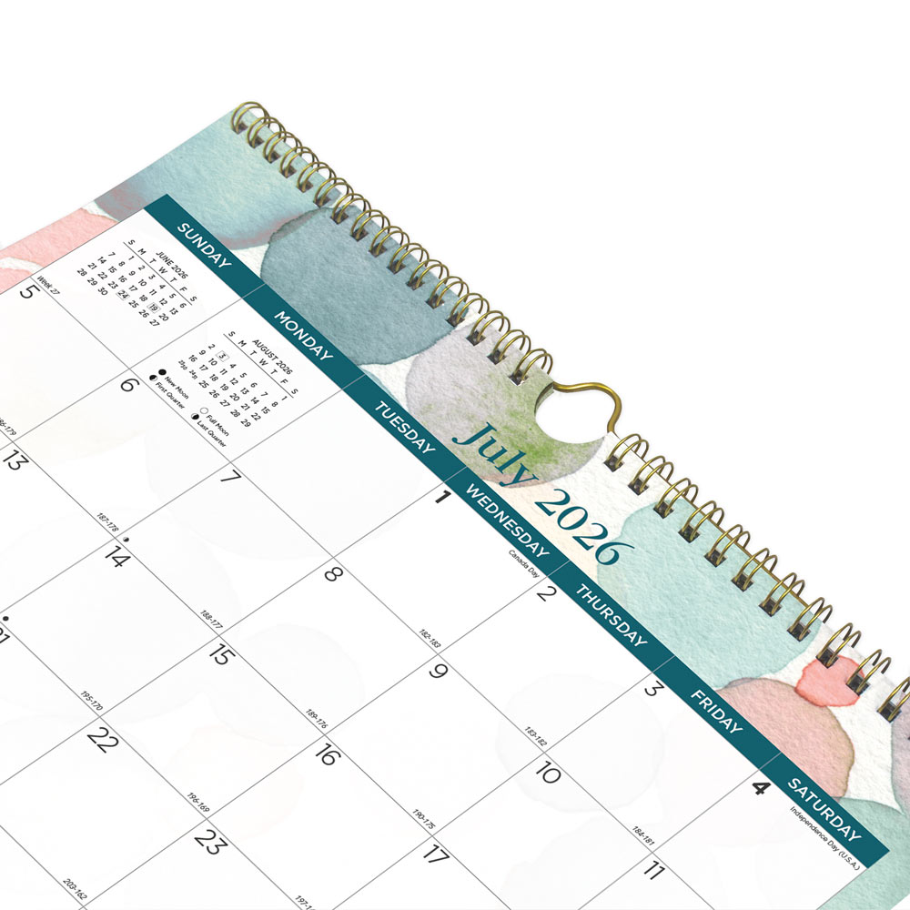 Academic Monthly Small Wall Calendar 2027, English, Splash (CA171114-27)