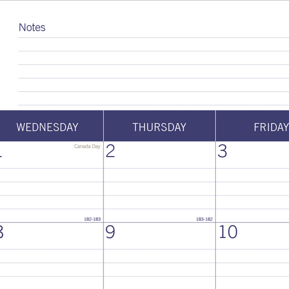 DuraGlobe™ Academic Monthly Desk Pad Calendar, Bamboo, 2026 - 2027, English (CA177227-27)