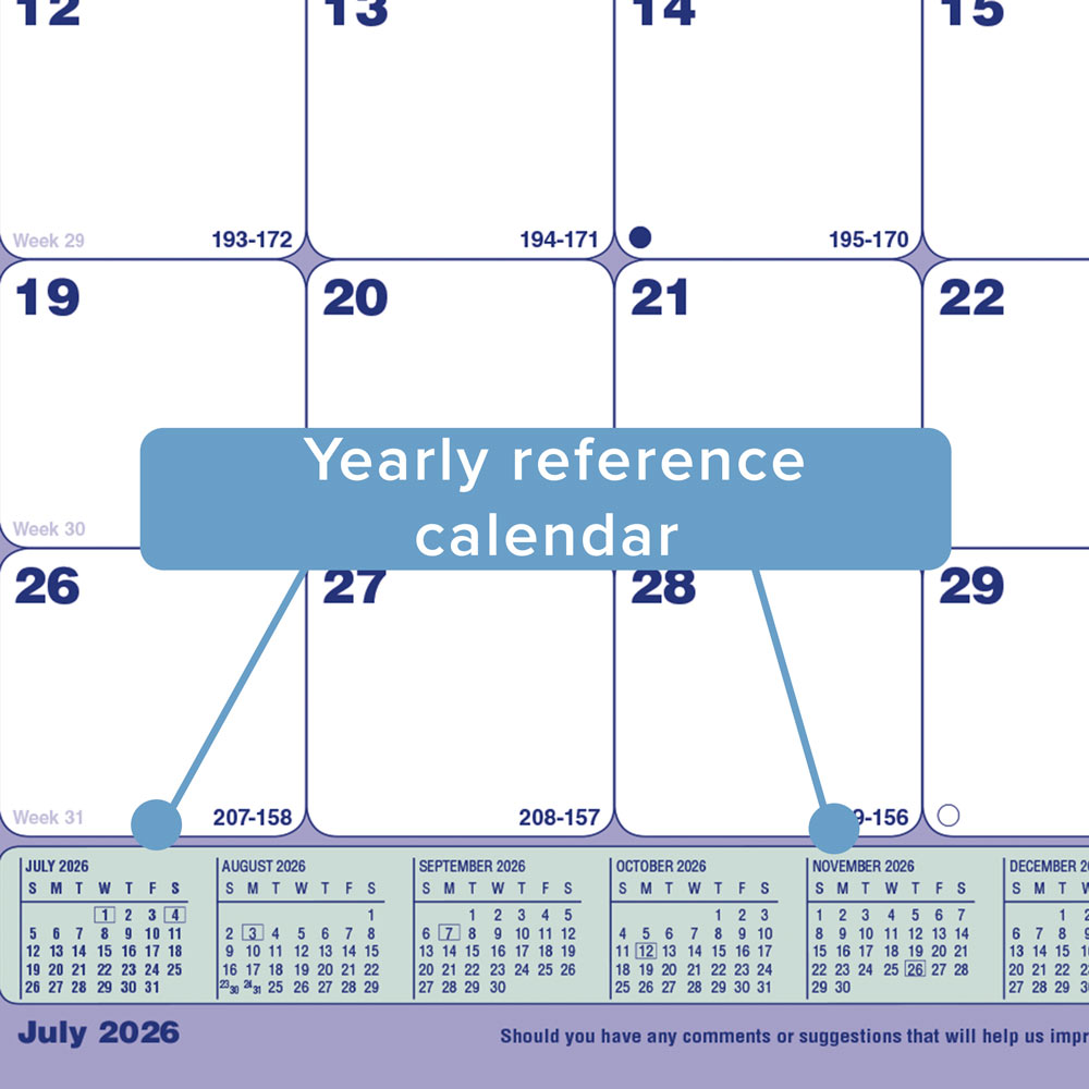 Academic Monthly Desk Pad Calendar, Classic, 2026 - 2027, English (CA181721-27)