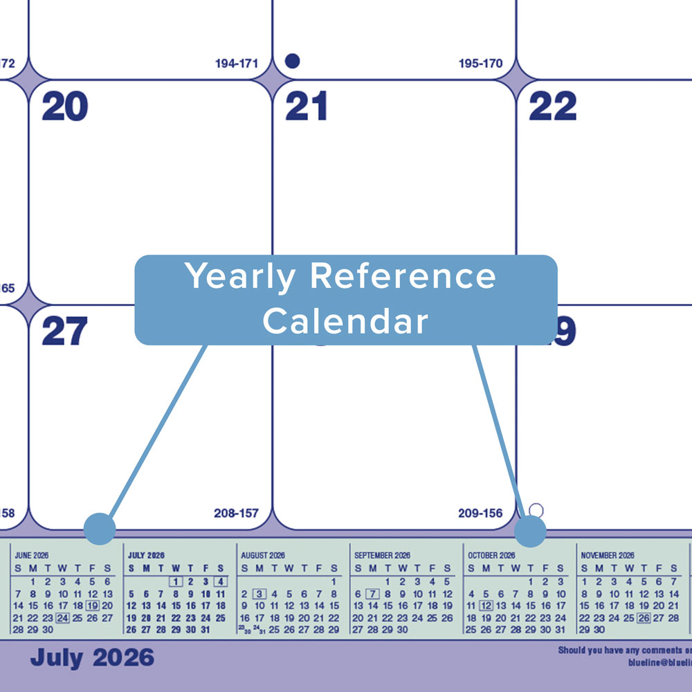 Academic Monthly Desk Pad Calendar, Classic, 2026 - 2027 CA181731-27