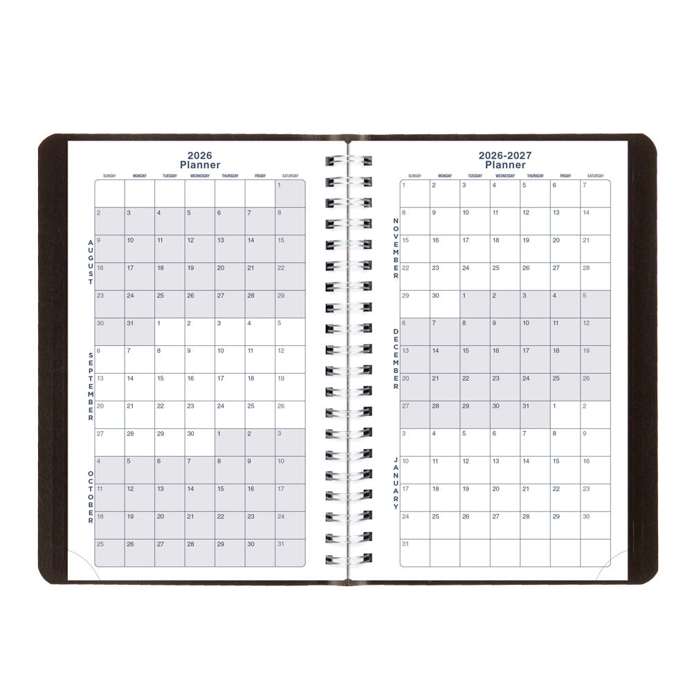 Academic Daily Planner, Classic Black, 2026-2027 - English CA201.BLK-27