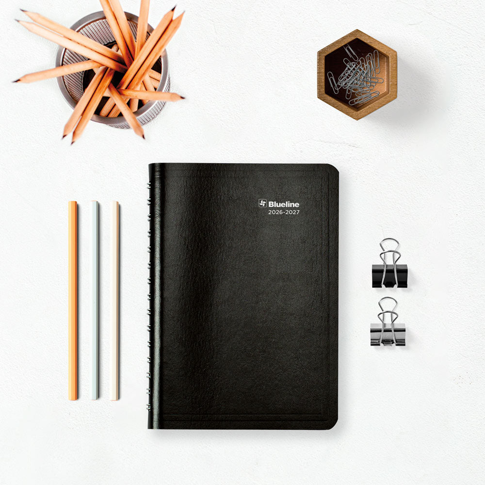 Academic Daily Planner, Classic Black, 2026-2027 - English CA201.BLK-27