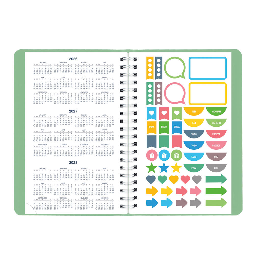 Academic Daily Planner, Fashion, 2026 - 2027 - English CA201F.03-27 #color_fashion-green