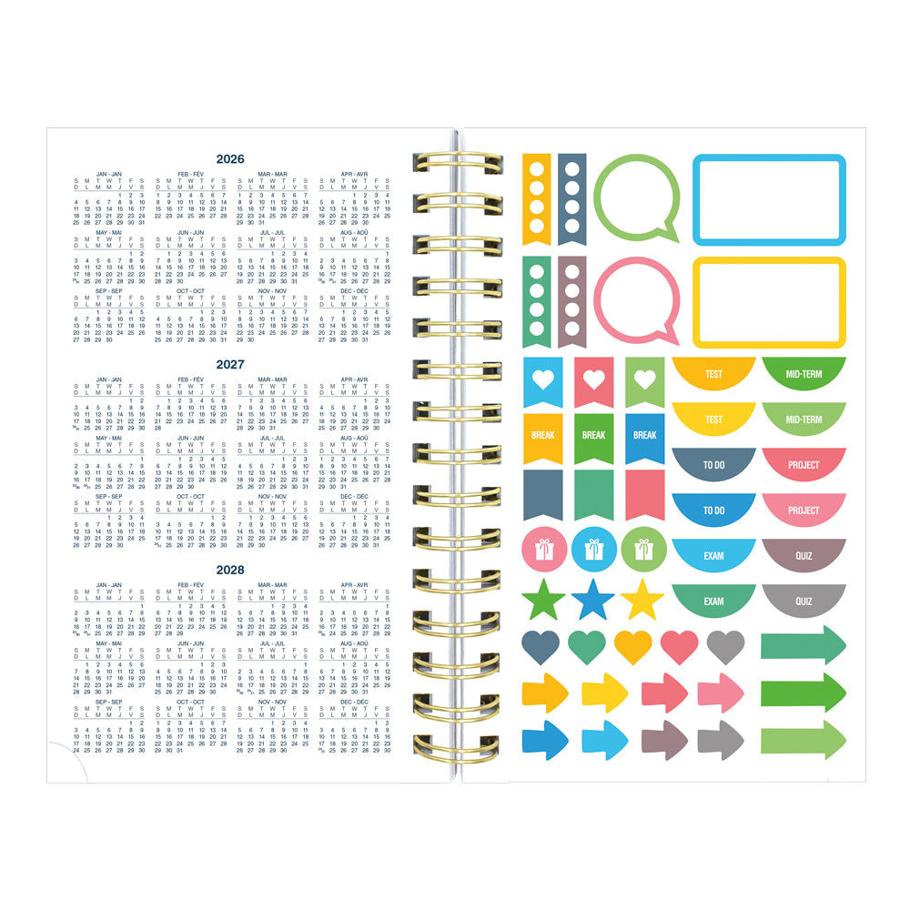 Academic Daily Planner, Blossom, 2026 - 2027 - English CA214PG.02-27 #color_blossom-pink