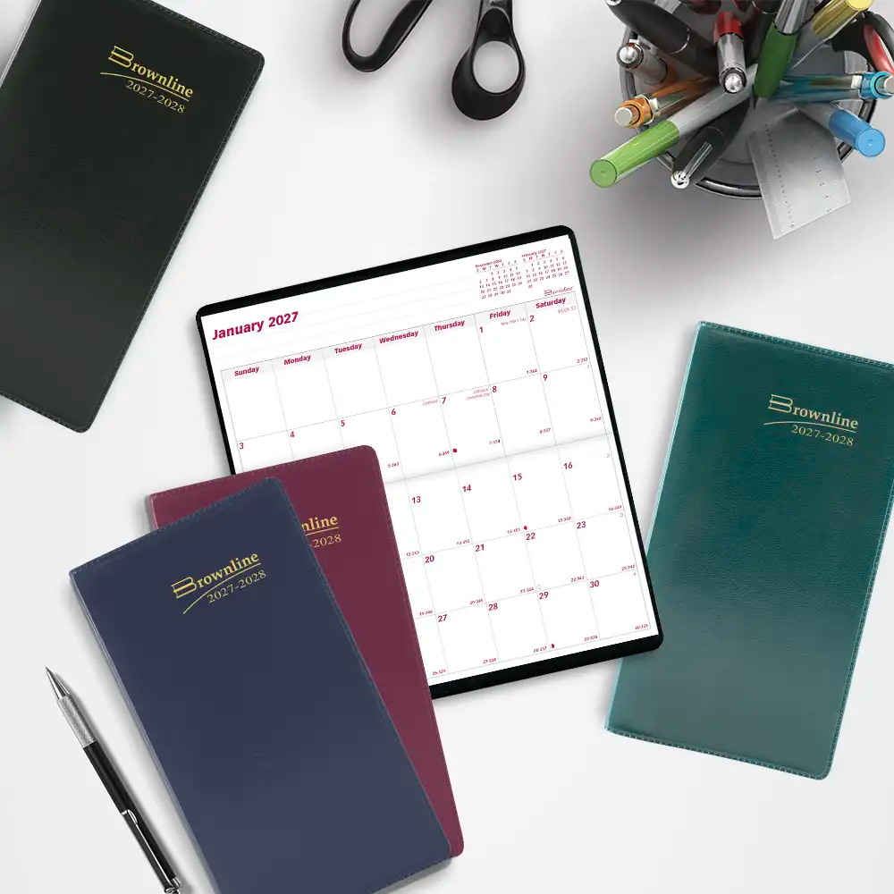 Monthly Two-Year Pocket Planner, Assorted Colors, 2027-2028 - English (CA24.AST-27)