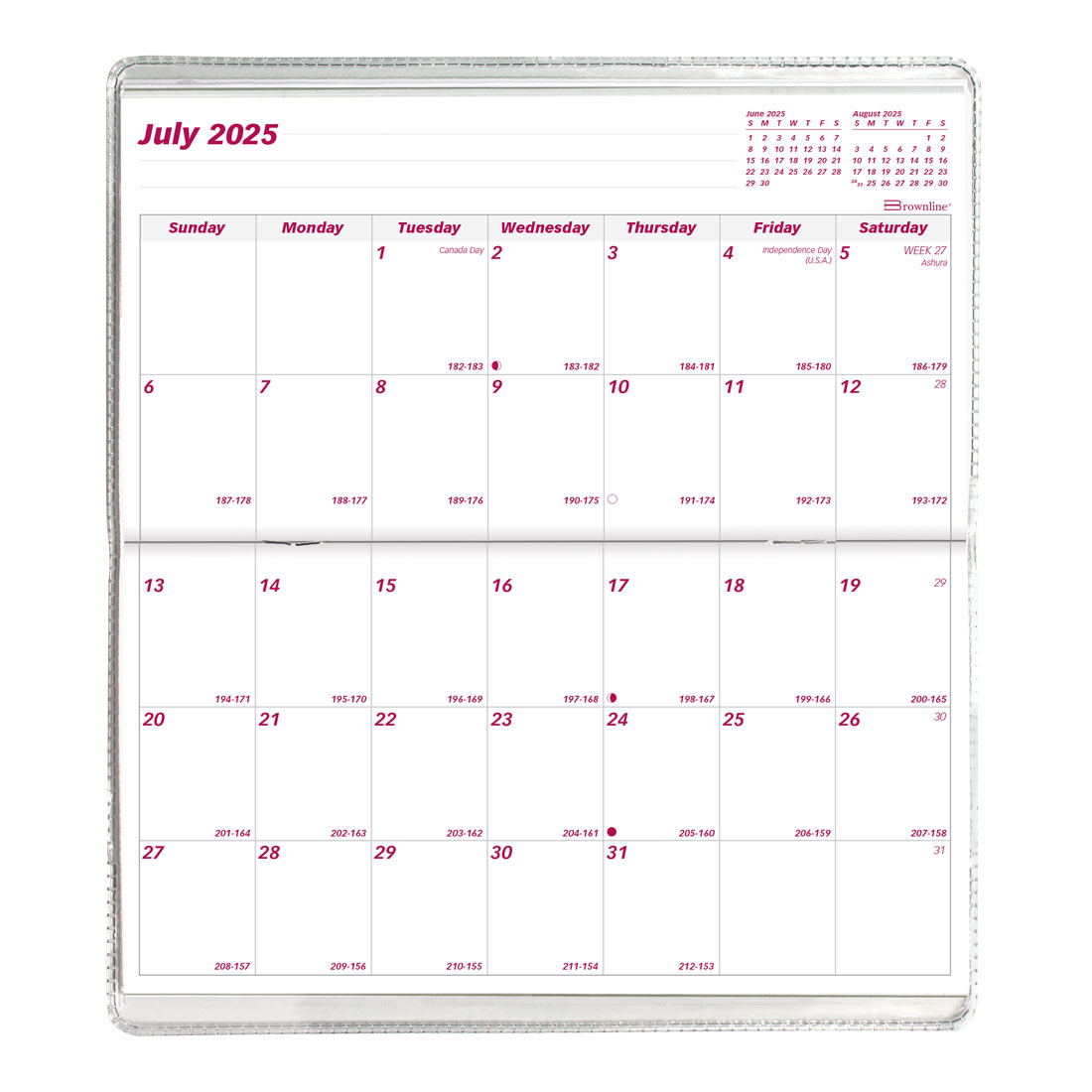 18-Month Pocket Planner, Animals, Assorted Designs, 2025-2026, Brownline CA412.ASX-26 #color_default-title
