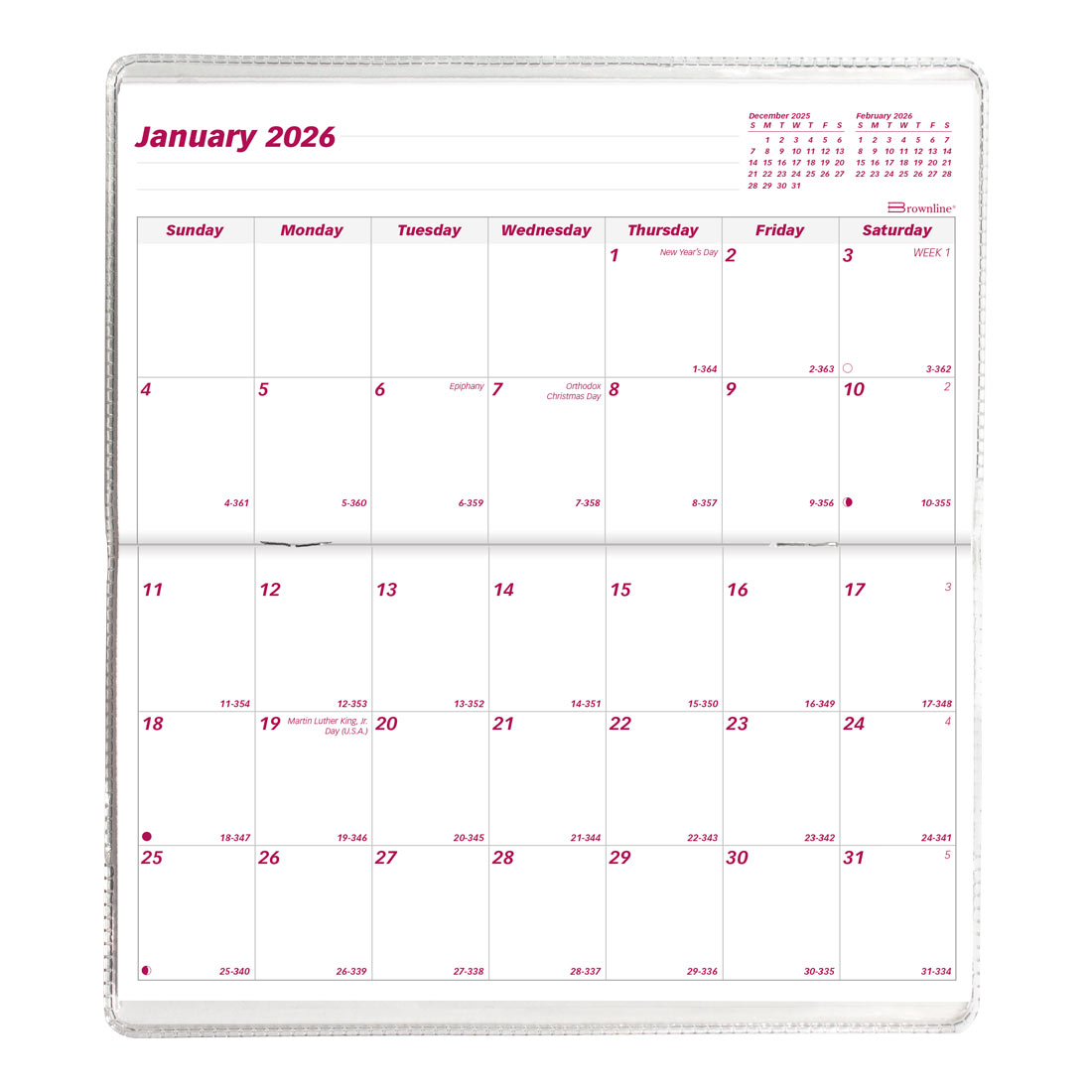Two-Year Monthly Pocket Planner, Assorted Designs 2026-2027, Brownline CA424.ASX-26 #color_default-title