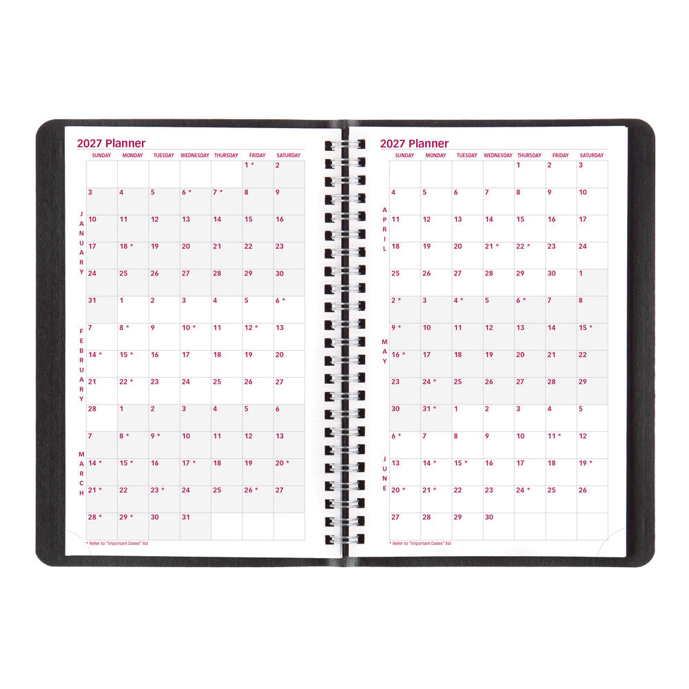 Essential Weekly Appointment Book, 2027, Black CB100.BLK-27 Brownline