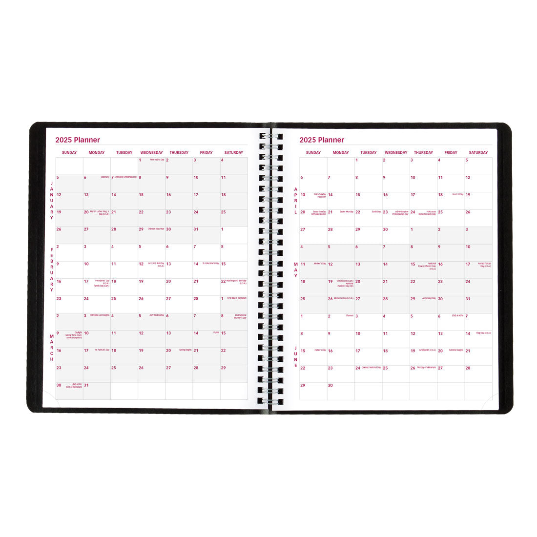 Essential Monthly Planner 2025, English, Black, CB1200.BLK