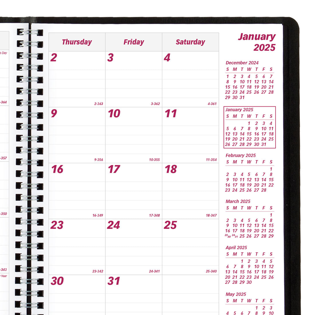 Essential Monthly Planner 2025, English, Black, CB1200.BLK