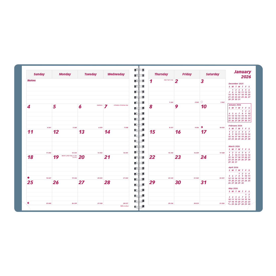 Brownline Mountain Monthly Planner 2026, English CB1200G.03-26