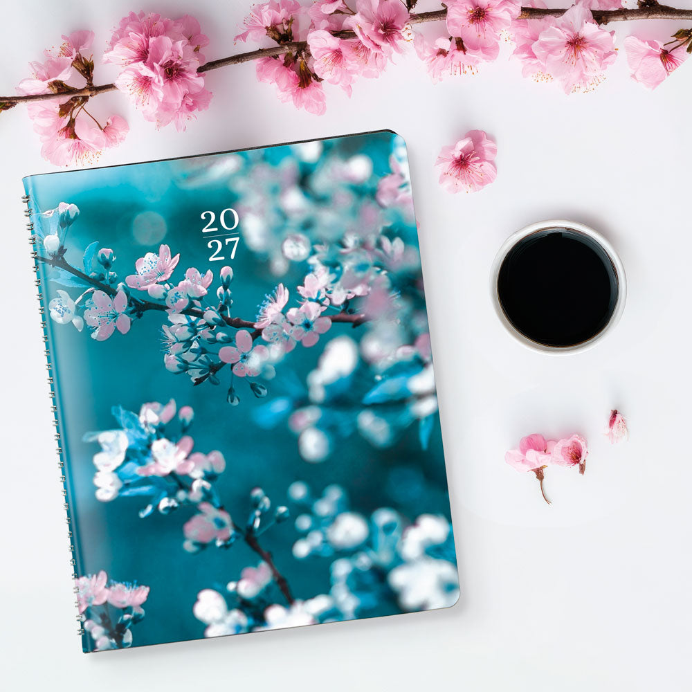 Essential Monthly Planner, 2027, Nature Cherry Blossoms CB1200G.03-27 Brownline#color_cherry-blossoms