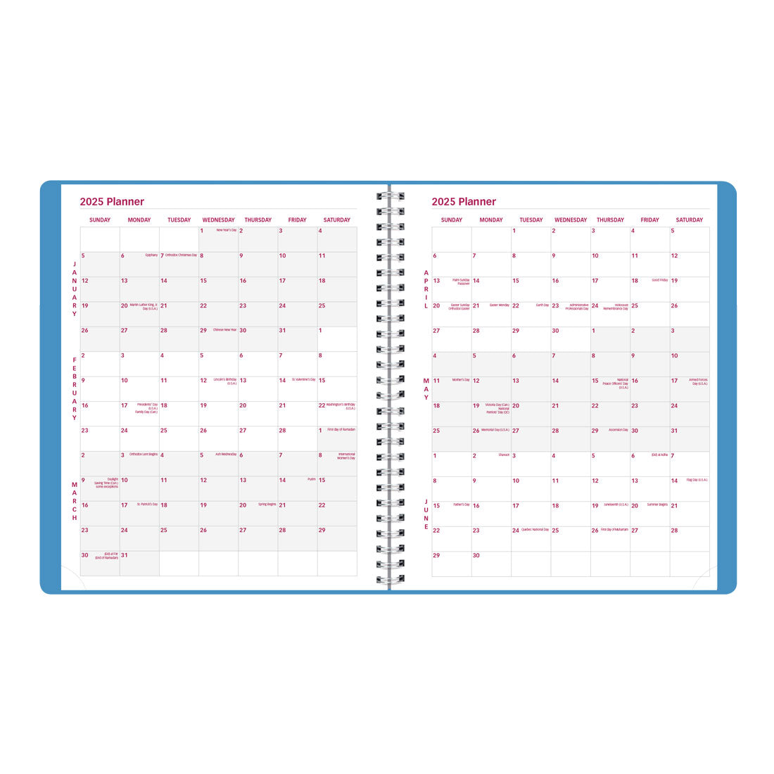 Mountain Monthly Planner 2025, English, CB1200G.04#color_mountain-blue