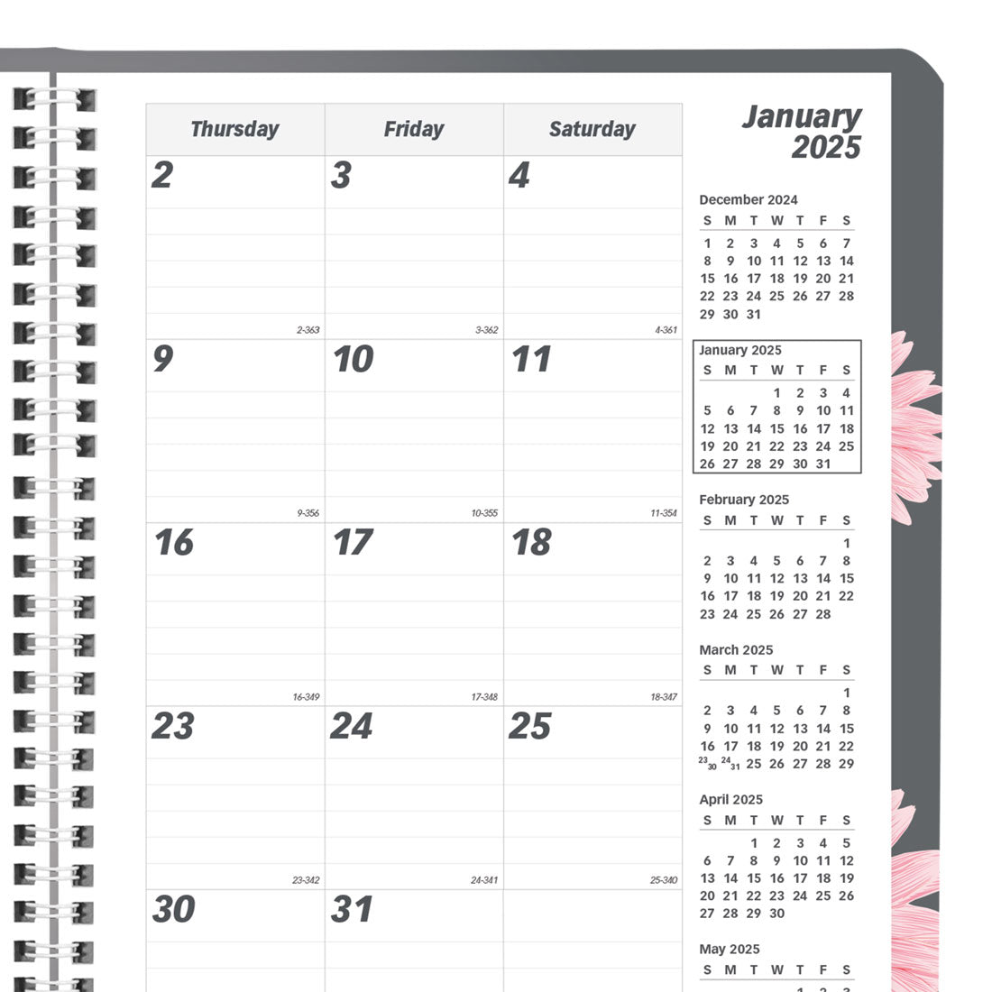 Pink Daisy Monthly Planner 2025 (CB1200G.05-25)