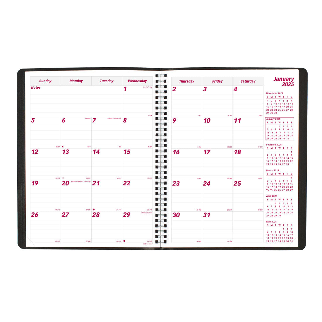 Essential Monthly Planner 2025, English, Black, CB1262.BLK