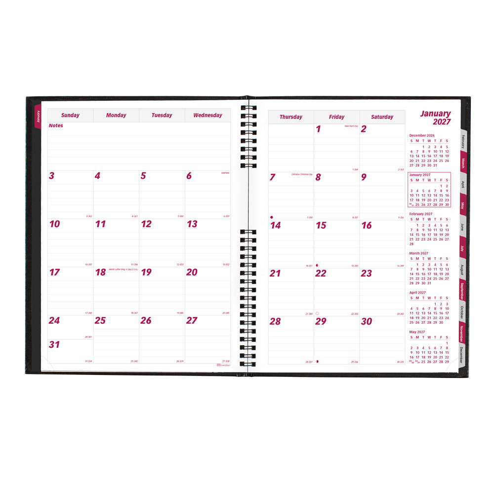 CoilPro™ Monthly Planner, 2027, 14 Months CB1262C.BLK-27 Brownline