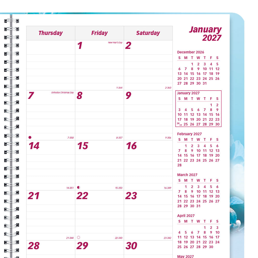 Essential Monthly Planner, 2027, Nature Cherry Blossoms CB1262G.03-27 Brownline#color_cherry-blossoms