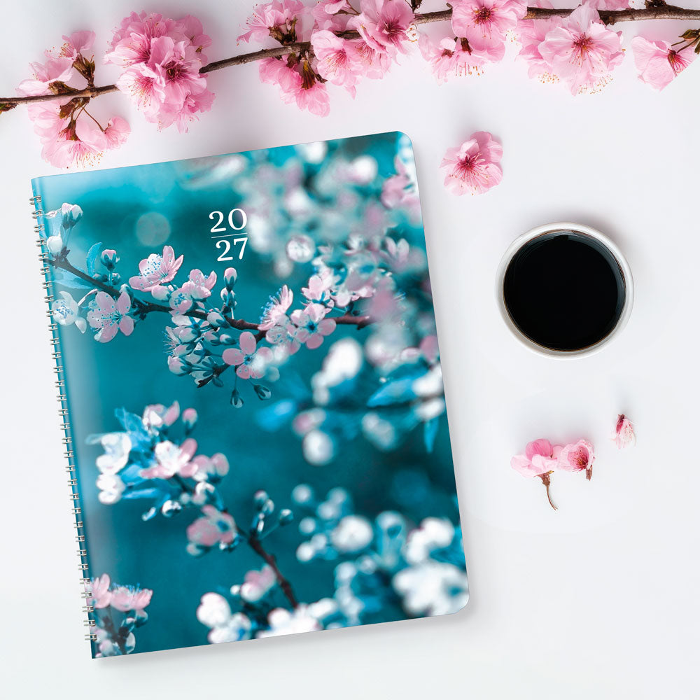 Essential Monthly Planner, 2027, Nature Cherry Blossoms CB1262G.03-27 Brownline#color_cherry-blossoms