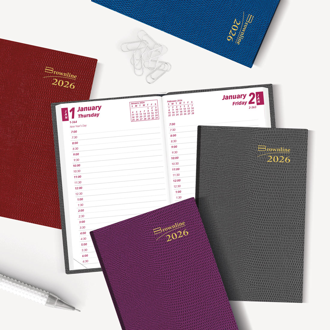 Brownline Daily Pocket Appointment Planner, Assorted Colors, 2026 CB301.ASX-26