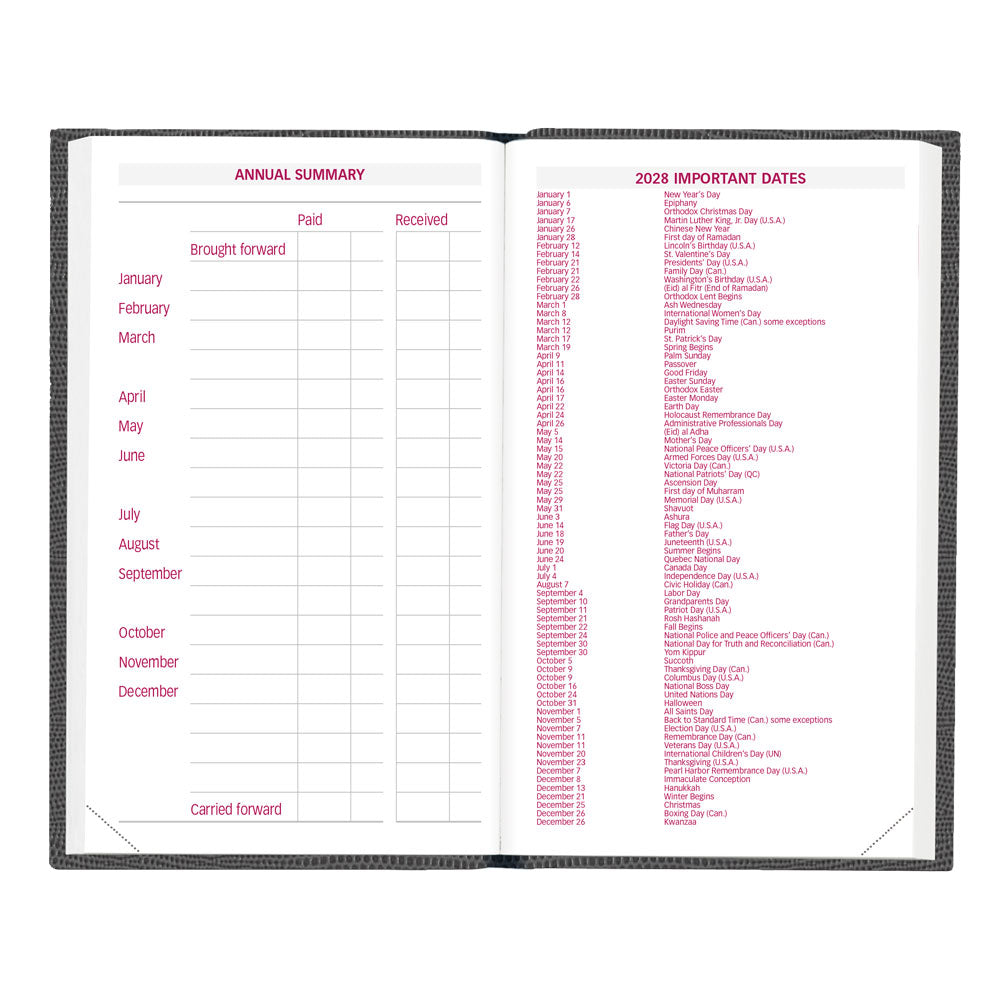 Traditional Weekly Appointment Book, 2027, Assorted CB303.ASX-27 Brownline