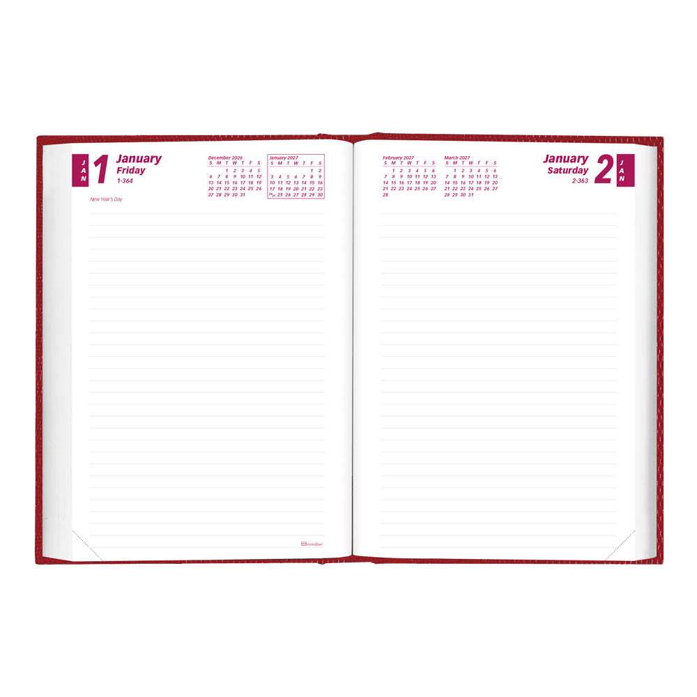 Traditional Daily/Monthly Untimed, 2027, Bright Red CB387.RED-27 Brownline#color_bright-red