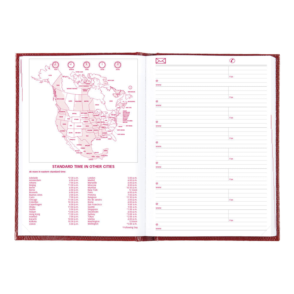 Traditional Daily/Monthly Untimed, 2027, Bright Red CB389.RED-27 Brownline