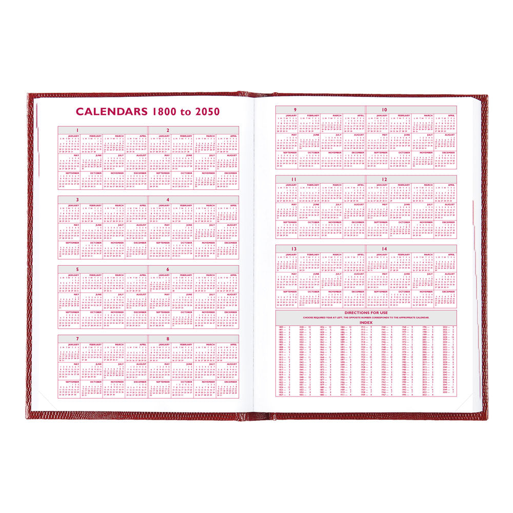 Traditional Daily/Monthly Untimed, 2027, Bright Red CB389.RED-27 Brownline