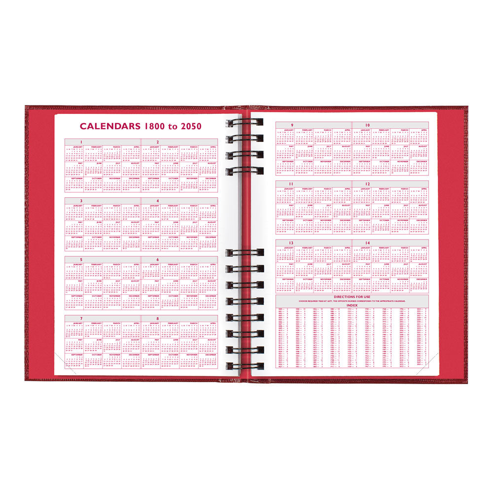 CoilPro™ Daily/Monthly Untimed, 2027, Bright Red CB389C.RED-27 Brownline