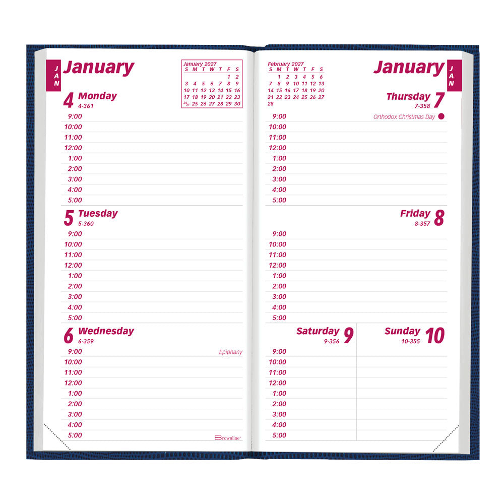 Traditional Weekly Appointment Book, 2027 , Assorted CB403.ASX-27 Brownline