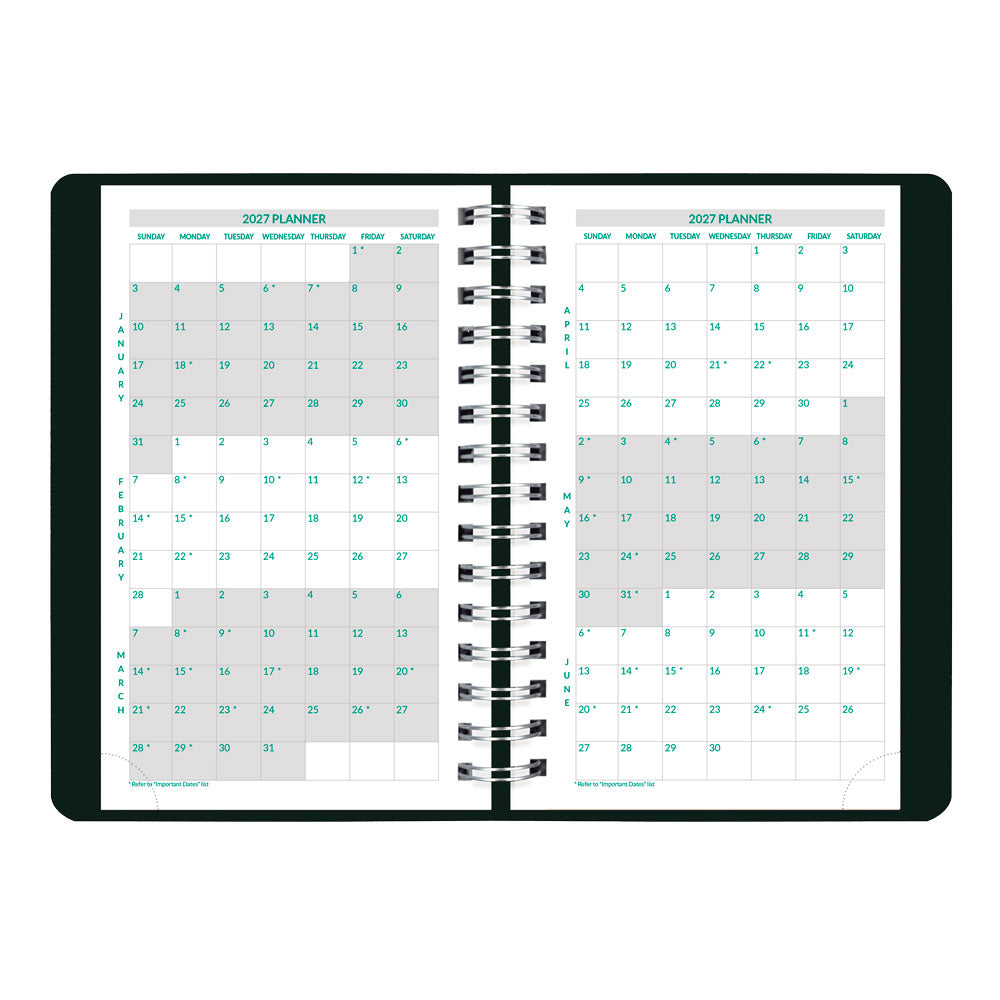 EcoLogix® Daily Appointment Book, 2027, Black CB410W.BLK-27 Brownline