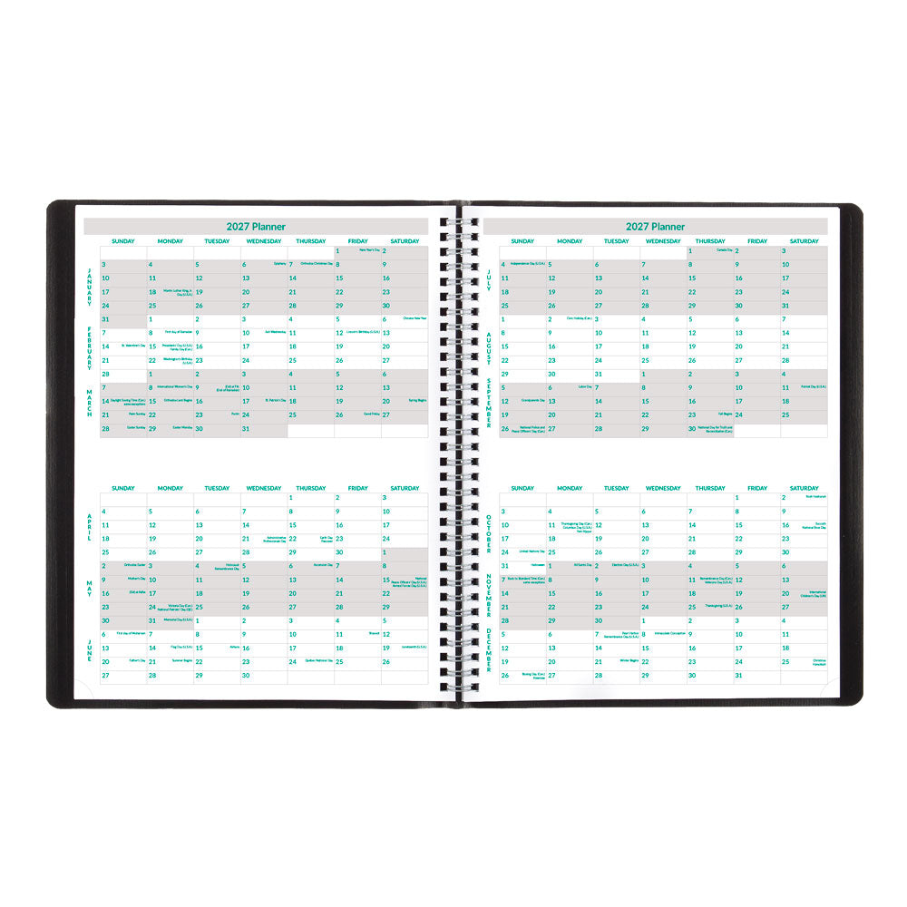 EcoLogix® Weekly Appointment Book, 2027 CB425W.BLK-27 Brownline