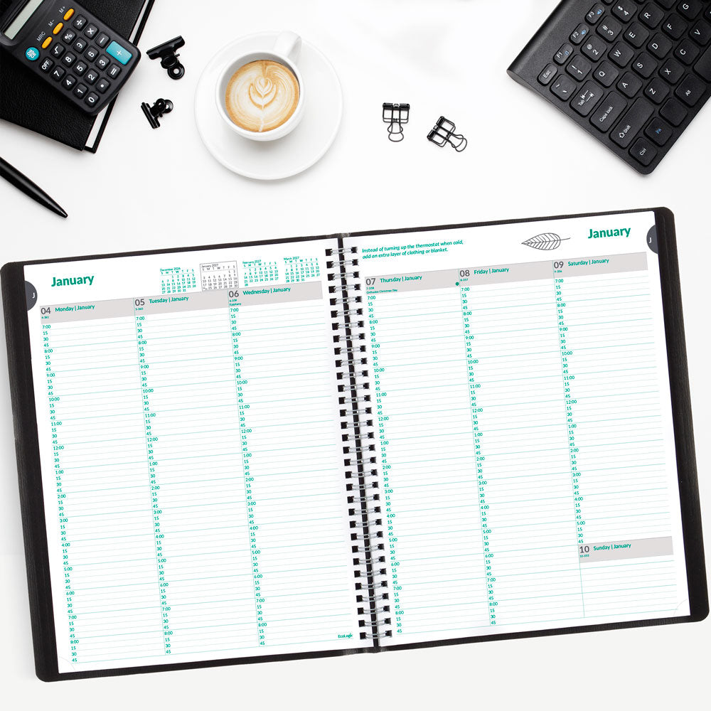 EcoLogix® Weekly Appointment Book, 2027 CB425W.BLK-27 Brownline
