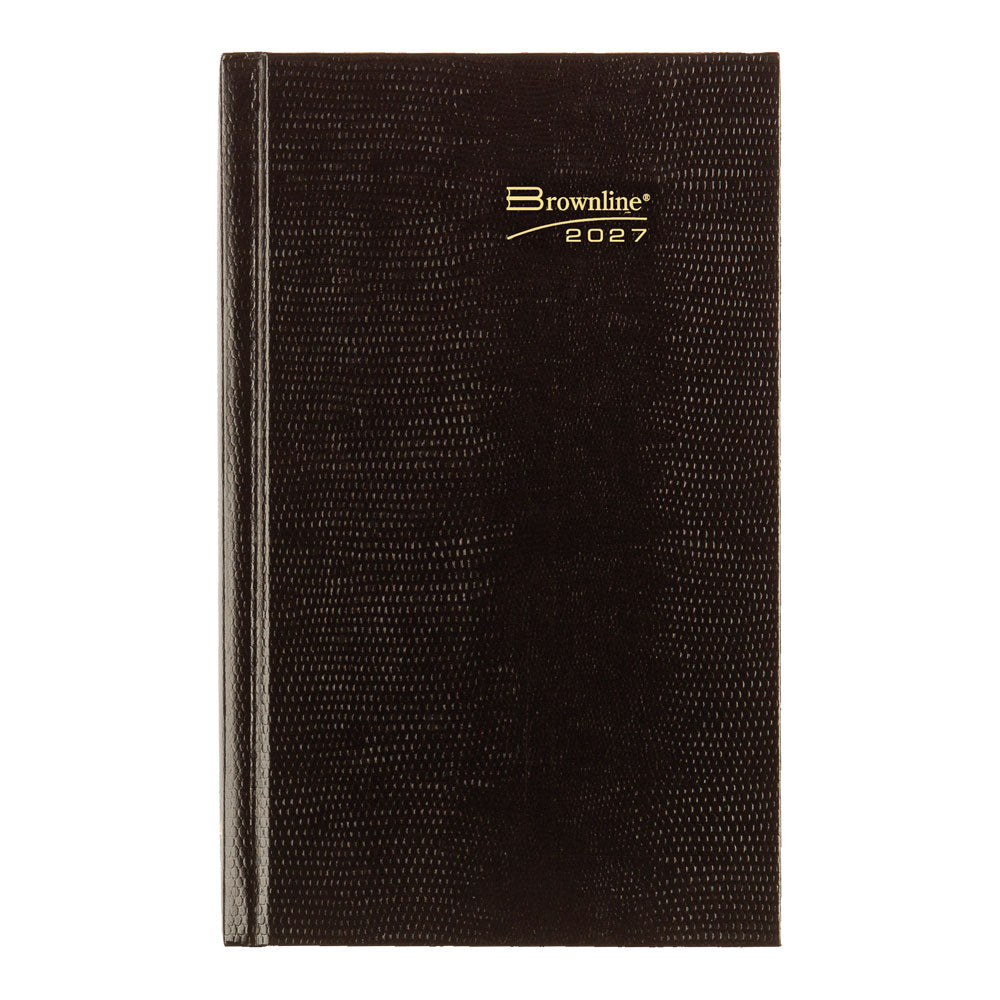 Traditional Daily/Monthly Appointment Book, 2027, Black CB634.BLK-27 Brownline