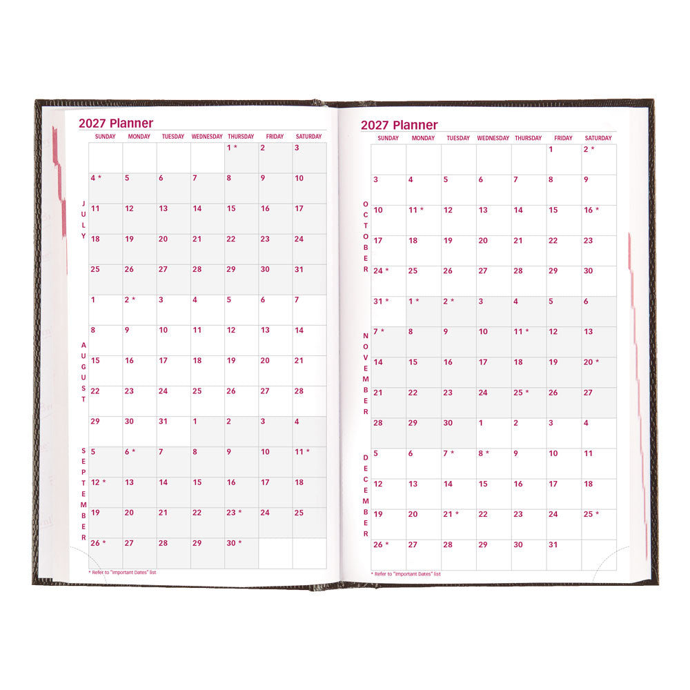 Traditional Daily/Monthly Appointment Book, 2027, Black CB634.BLK-27 Brownline