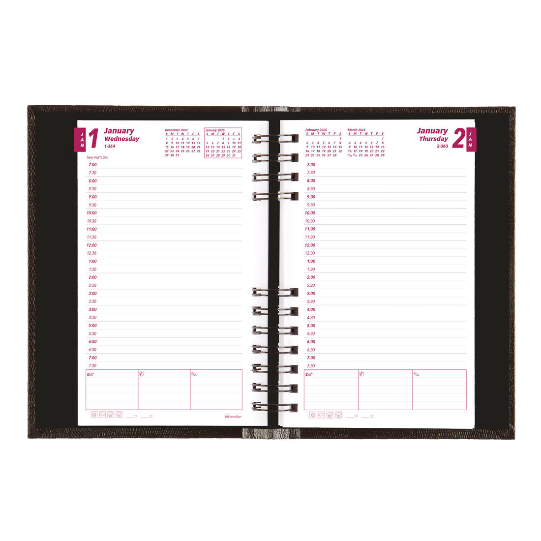 CoilPro Daily Planner 2025, English, CB634C.BLK#color_black