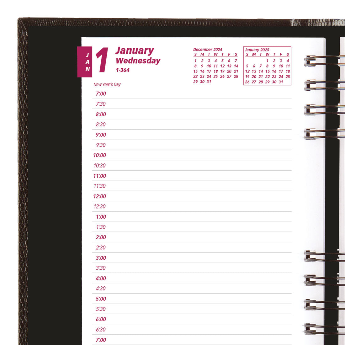 CoilPro Daily Planner 2025, English, CB634C.BLK#color_black